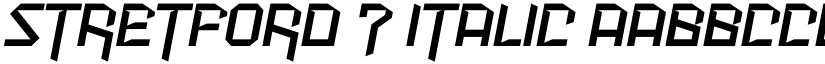 Stretford 7 Italic font