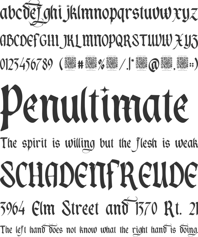 Midnight Flame font preview