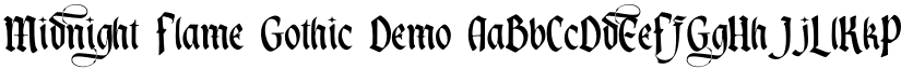 Midnight Flame Gothic Demo font