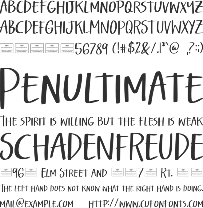 Salting font preview