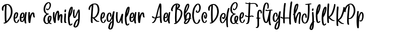Dear Emily Regular font