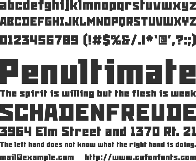 Snowstorm Bold font preview
