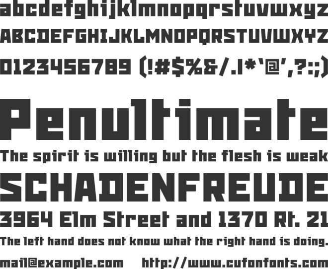 Snowstorm Bold font preview