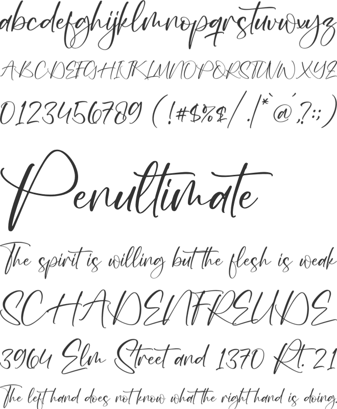 Cestany font preview