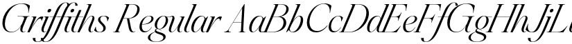 Griffiths Regular font