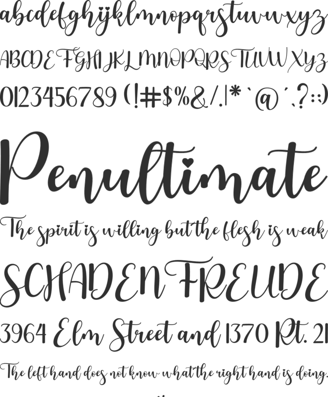 Bastian Melany font preview