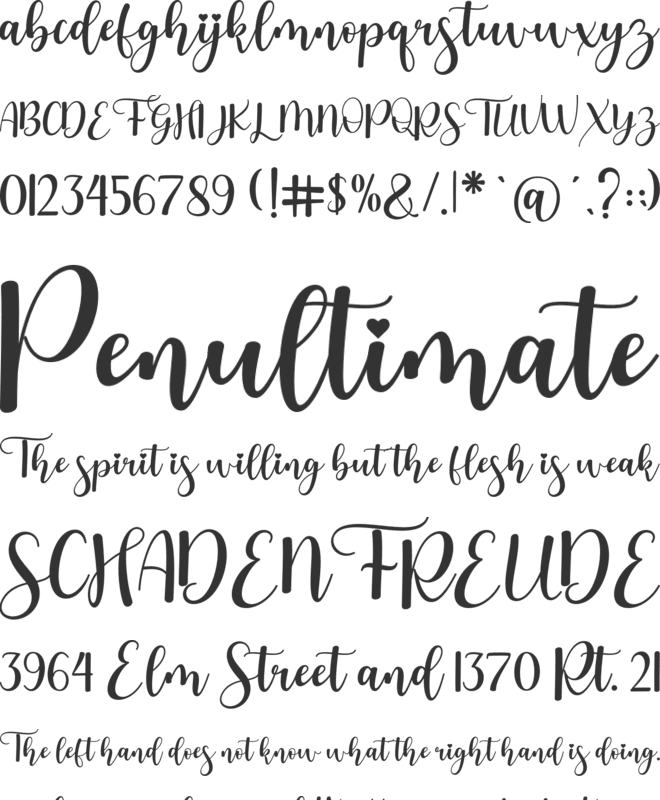 Bastian Melany font preview