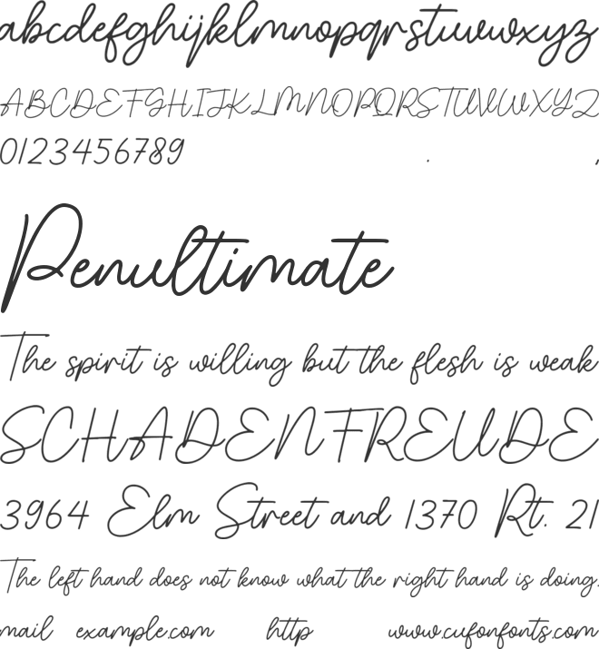 Bugatine font preview