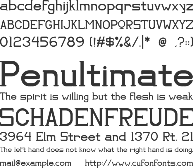 La Revis font preview