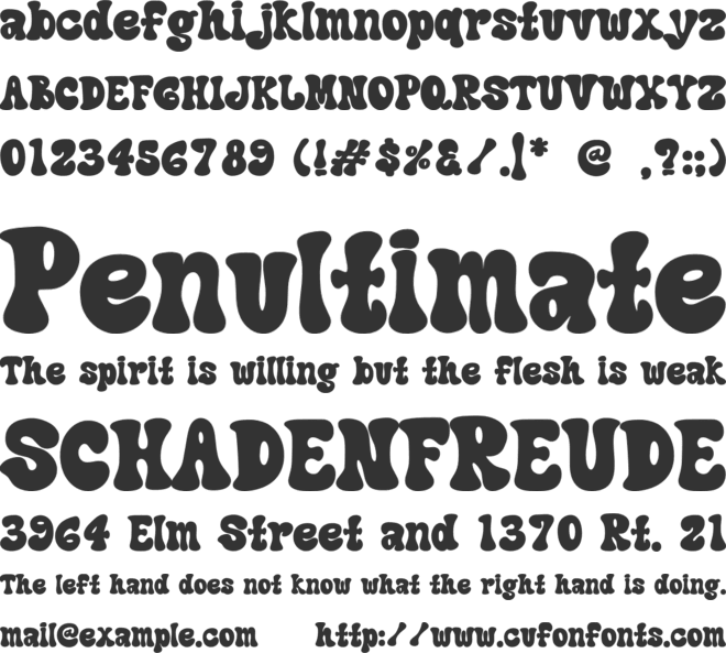 Retro Impact font preview