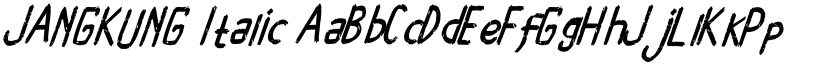 JANGKUNG Italic font