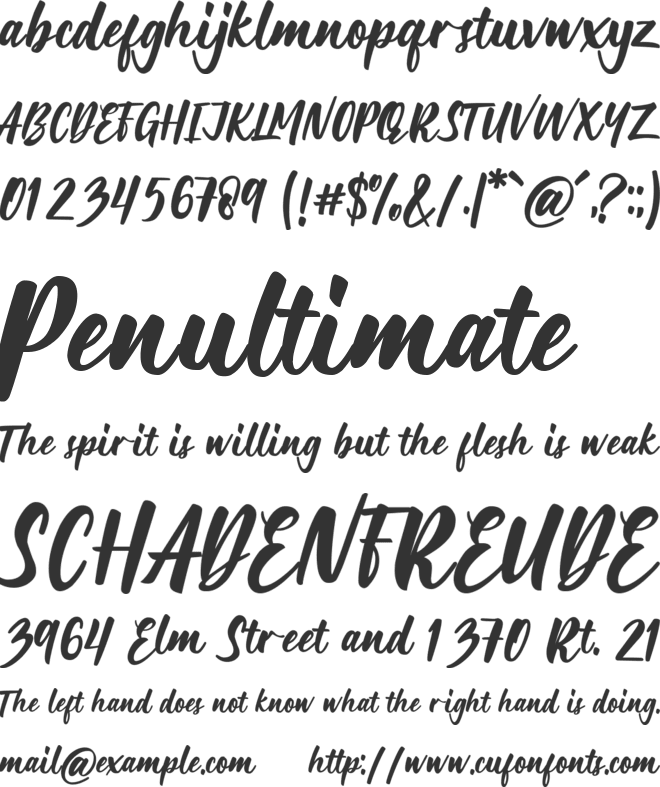 Lecheet font preview