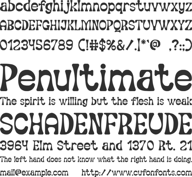 Funkorama font preview
