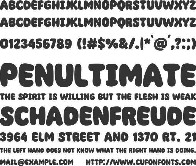 Super Foods font preview