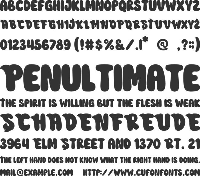 Cutie Sharky font preview