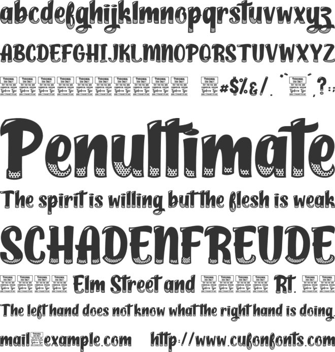 Anime Kids - Personal Use font preview