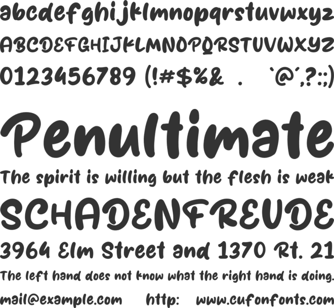 Balance font preview