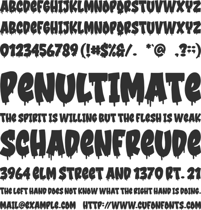 Urban Melted font preview
