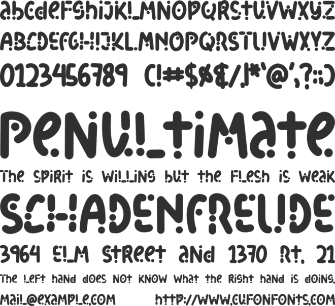 Rainbow Dot font preview