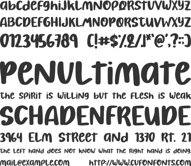 Pretty Bestie font preview