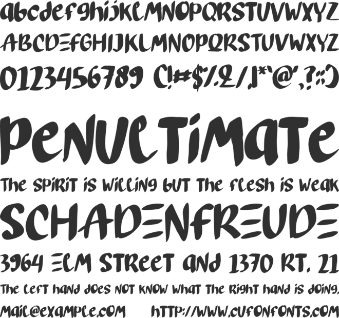 Hazelnut Walnot font preview