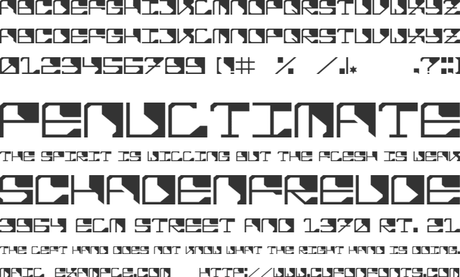 M290 font preview