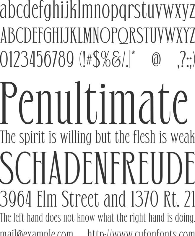 Rakushi font preview