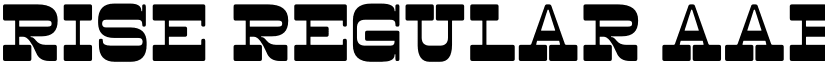 Rise Regular font