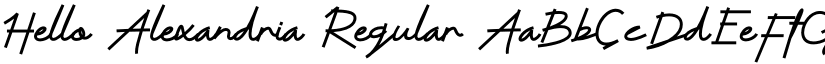 Hello Alexandria Regular font