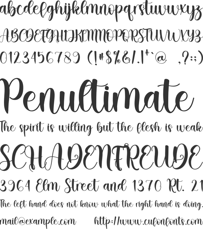 Bowling font preview