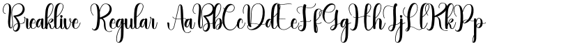 Breaklive Regular font