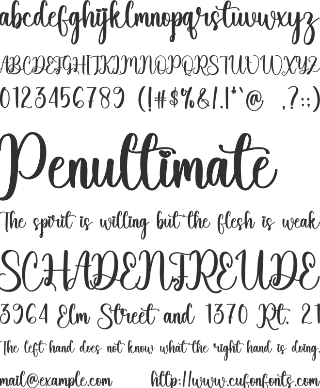 Easter font preview