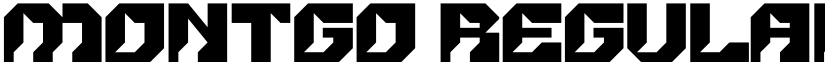 MONTGO Regular font
