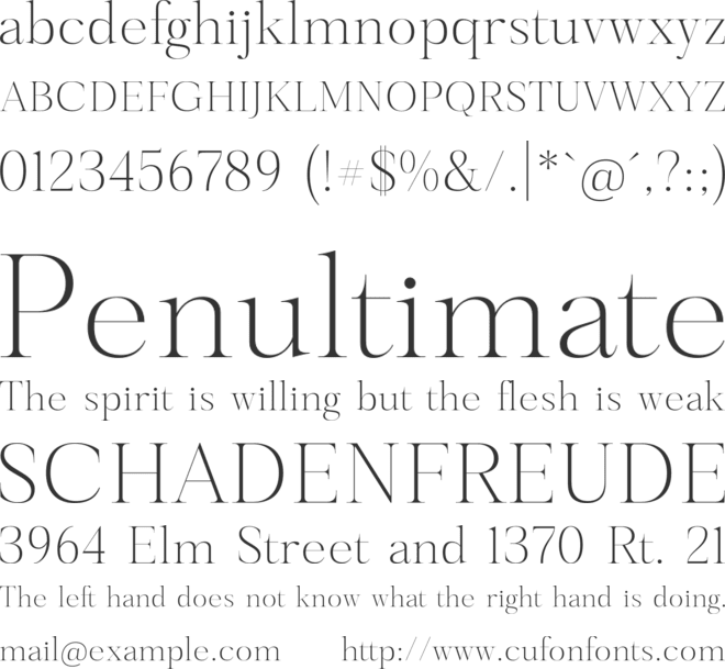 Gloriav Trial font preview