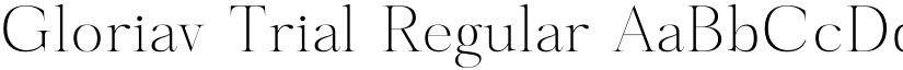 Gloriav Trial Regular font