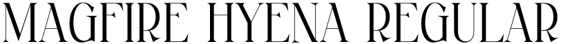 MAGFIRE HYENA Regular font