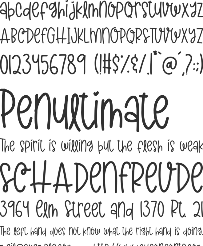 Flying Home font preview