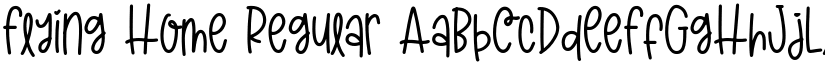 Flying Home Regular font