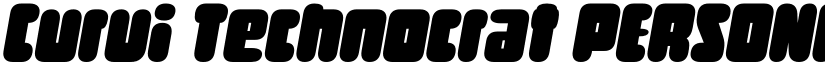 Curvi Technocrat PERSONAL Bold font
