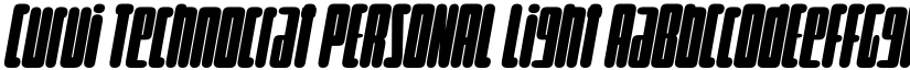 Curvi Technocrat PERSONAL Light font