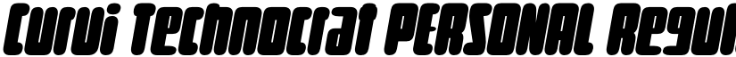 Curvi Technocrat PERSONAL Regular font