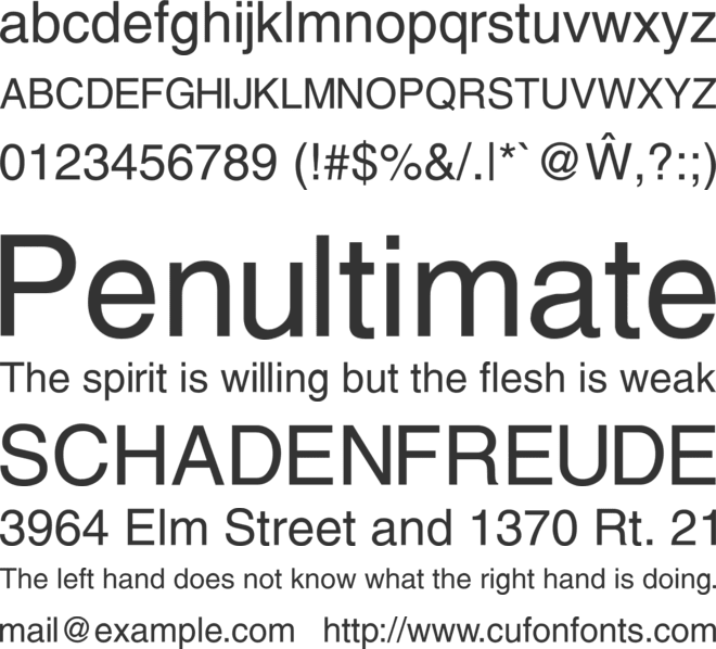 Swansea font preview