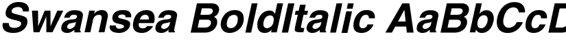 Swansea BoldItalic font