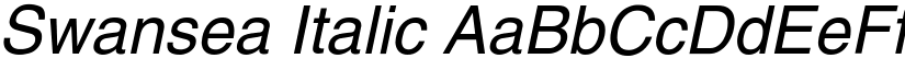 Swansea Italic font