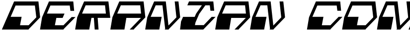 Deranian Condensed Italic Condensed Italic font