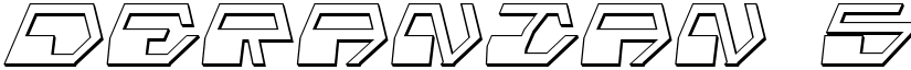 Deranian Shadow Italic Italic font