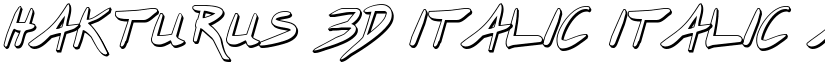 Hakturus 3D Italic Italic font