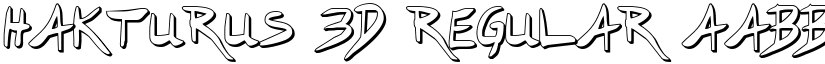Hakturus 3D Regular font