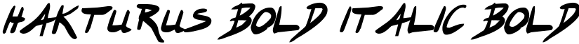 Hakturus Bold Italic Bold Italic font