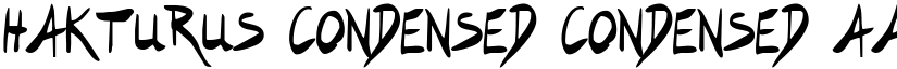 Hakturus Condensed Condensed font